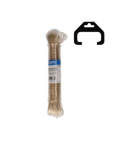 Cable acero plastificado oro 15 m
