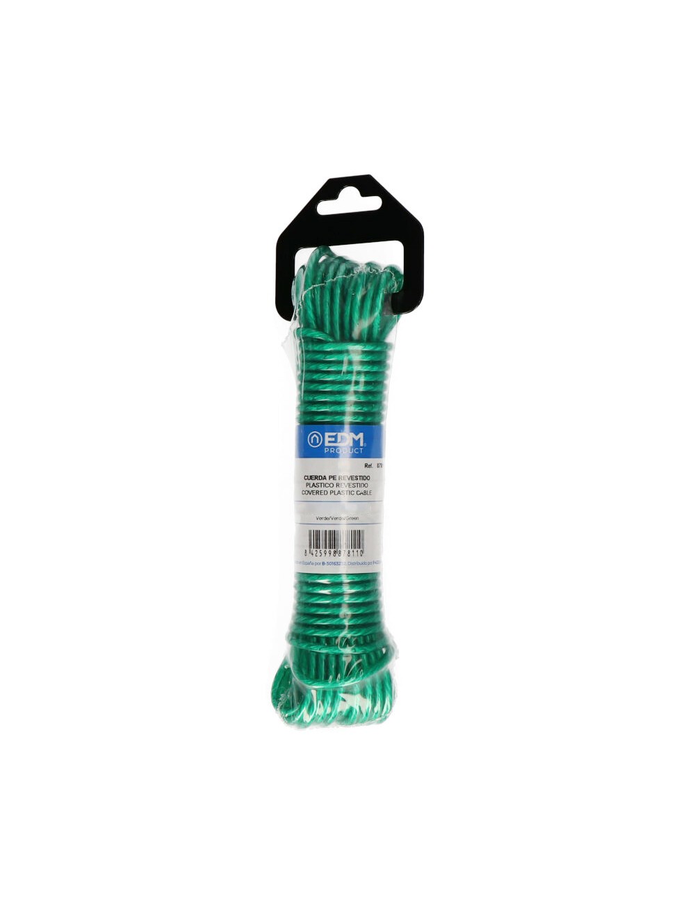 Cuerda plástico verde revestido pvc tendedero 10 m
