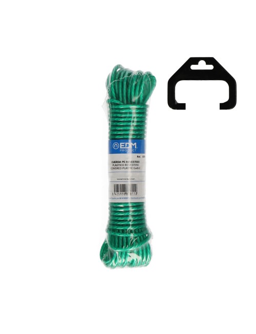 Cuerda plástico verde revestido pvc tendedero 25 m