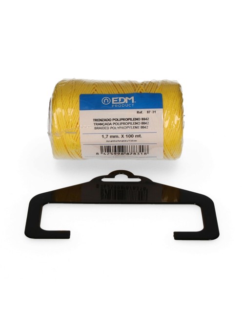 Cordón trenzado polipropileno 8842 amarillo, calibre 1,7 mm x 100 m