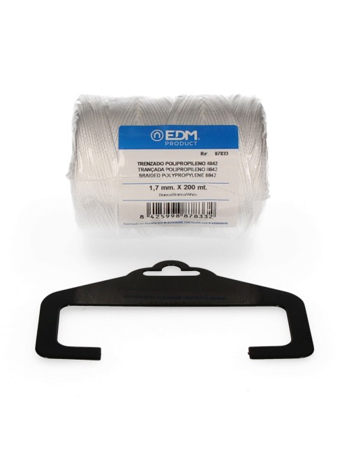 Cordón trenzado polipropileno 8842 blanco, calibre 1,7 mm x 200 m