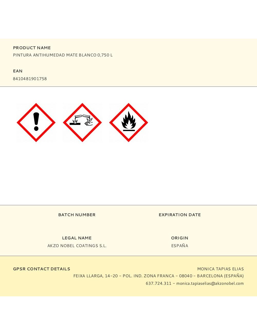 Pintura antihumedad blanco mate 750 ml