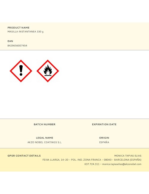 Masilla instantanea 330 g