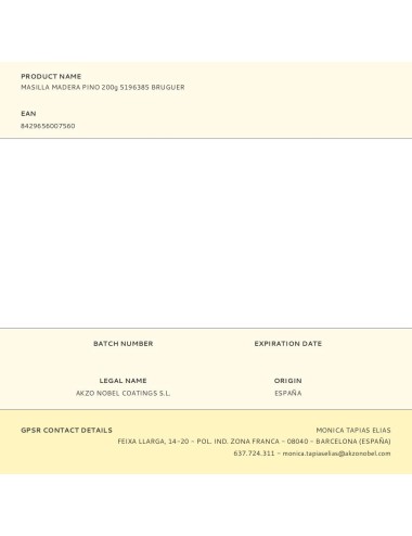 Masilla para madera color pino 200 g