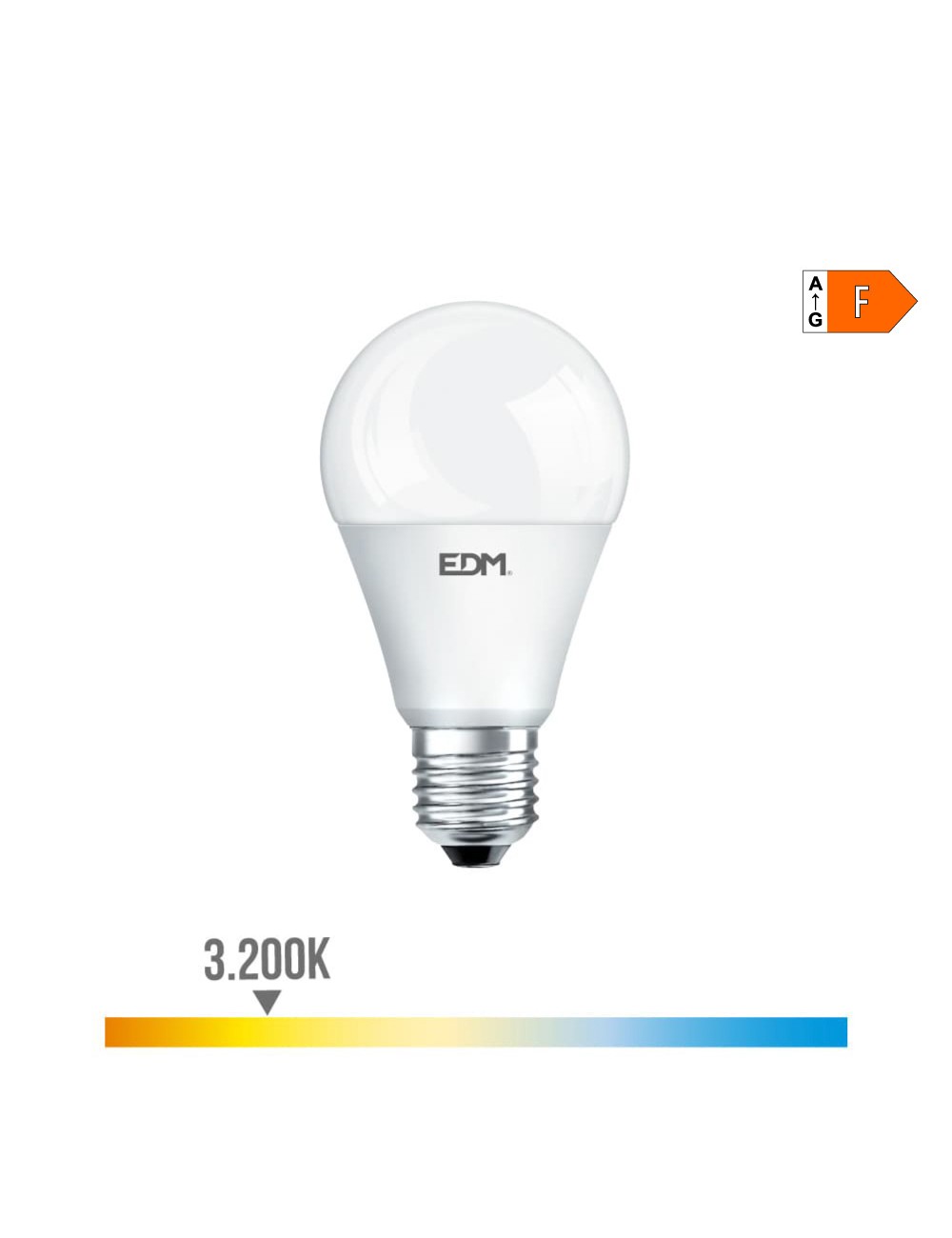 Bombilla standard led e27 17 w 1800 lm 3200 k luz calida ø6,5 x 12,5 cm