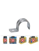 Grapa para cable tubular ø18 x 18 mm 918f, metalizado, caja 100 uds