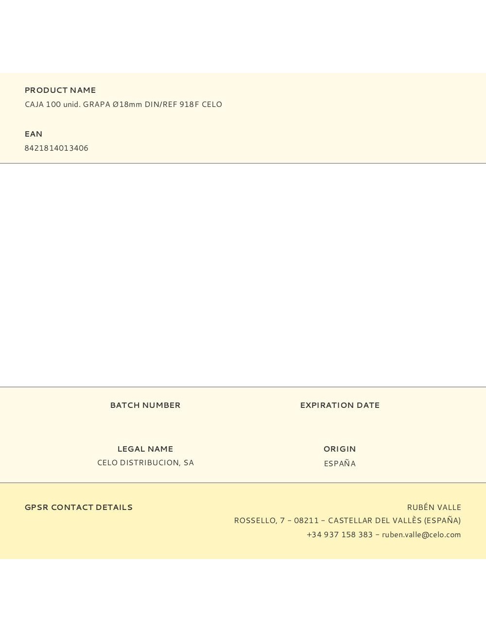 Grapa para cable tubular ø18 x 18 mm 918f, metalizado, caja 100 uds