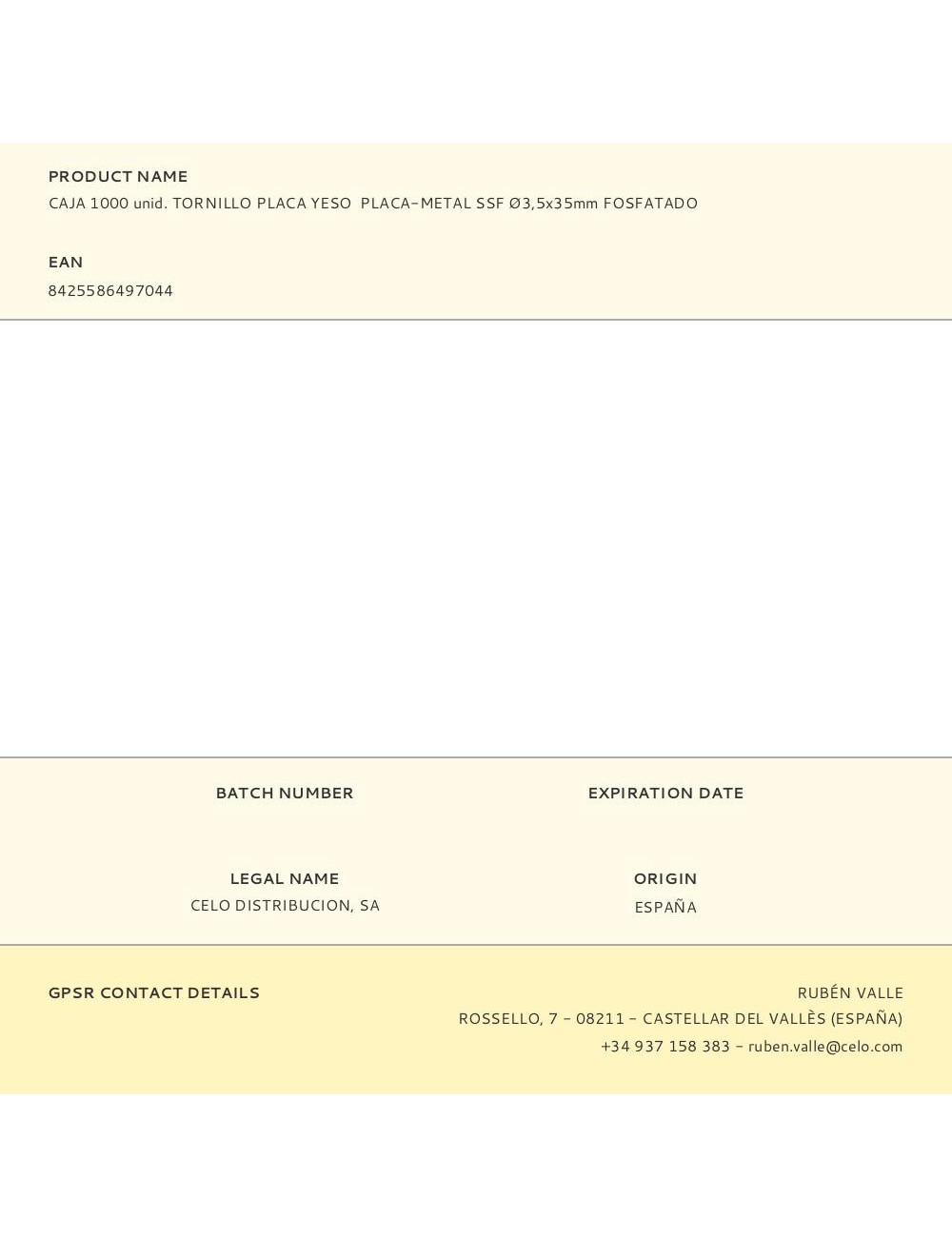 Caja 1000 unid. tornillo placa yeso placa-metal ssf ø3,5x35mm fosfatado