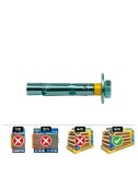 Anclaje dynabolt tornillo zincado m10 ø12 x 100 mm, caja 50 uds