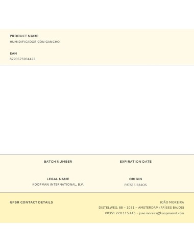 Humidificador con gancho