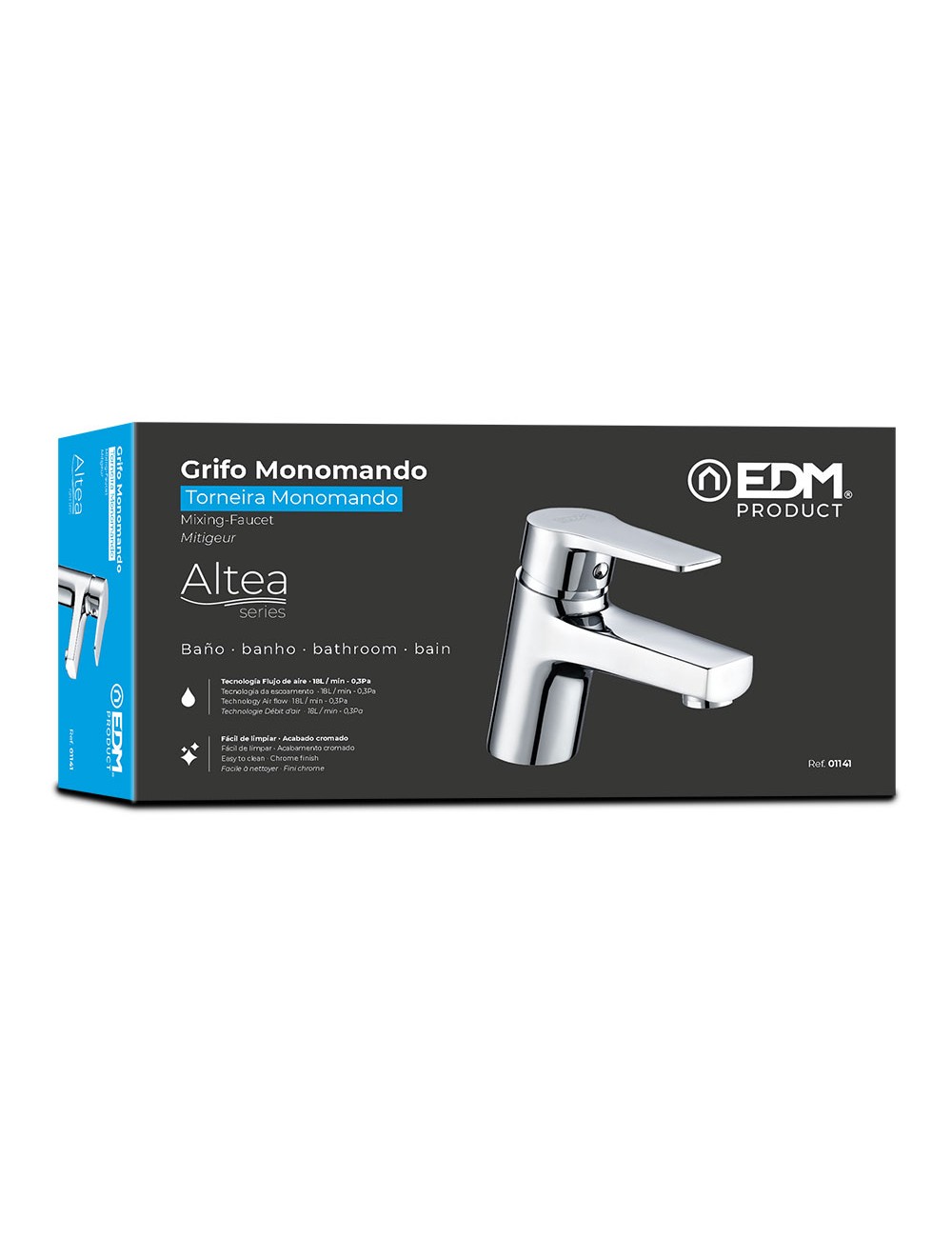 Grifo monomando de lavabo serie altea