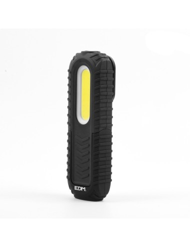 Linterna de trabajo led recargable con usb. con gancho + iman + soporte. cob 5w 300 lm / 3w 90 lm