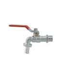 Grifo de esfera con codo para manguera 1" 3/4"