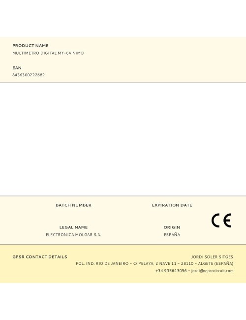 Multimetro digital my-64 nimo