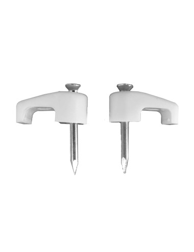 Grapa para cable manguera plana 2 x 0,5 mm n°03, blanca, caja 100 uds