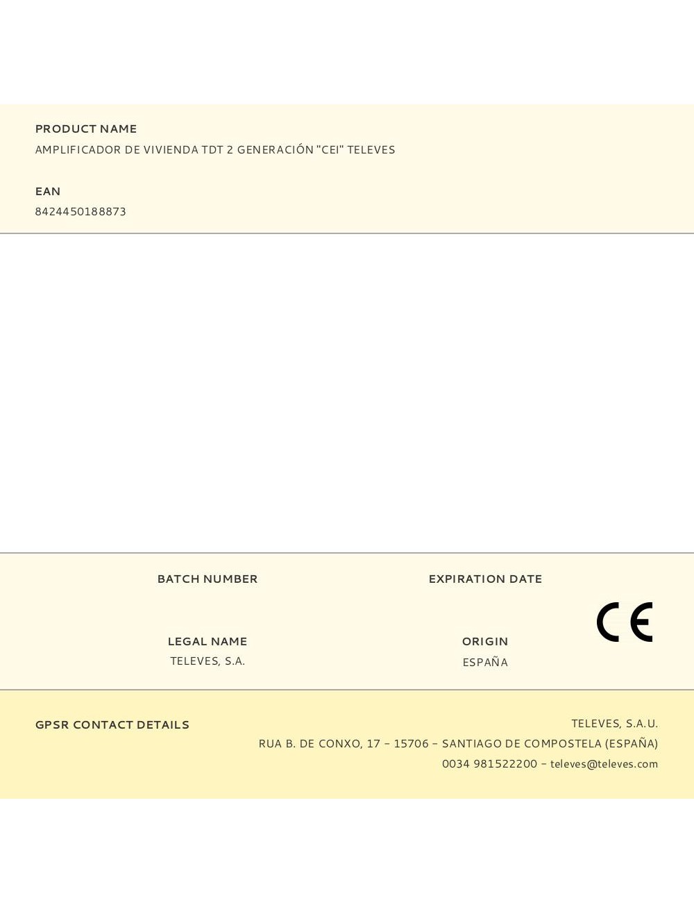 Amplificador de vivienda tdt 2 generación "cei" televes