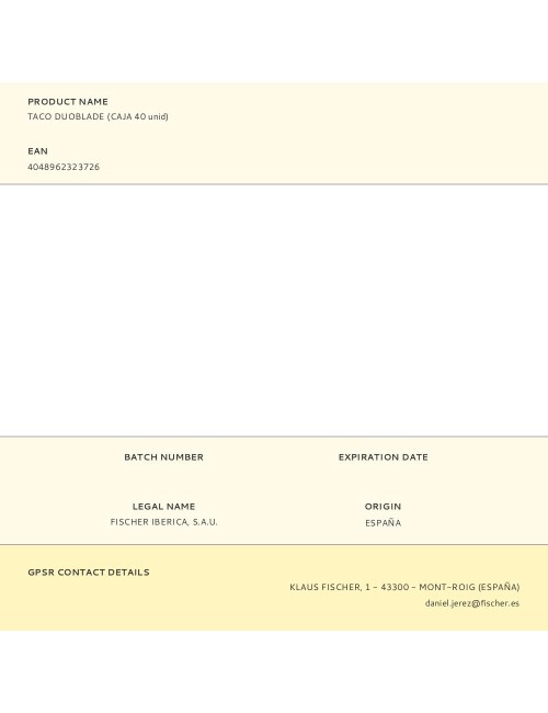 Taco duoblade (caja 40 unid)