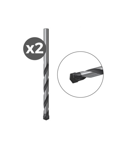 Broca percusión e, 2 uds, ø3,00 x 60 mm