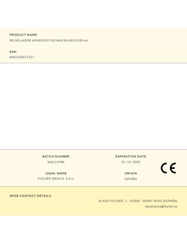 Sellador ms especial piscinas blanco 290 ml