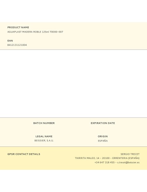 Masilla para madera roble 125 ml