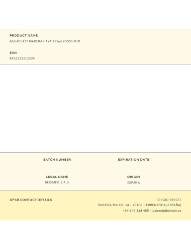 Masilla para madera haya 125 ml