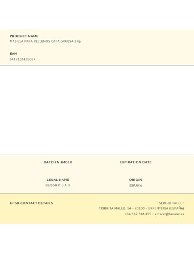 Masilla para rellenos capa gruesa 1 kg