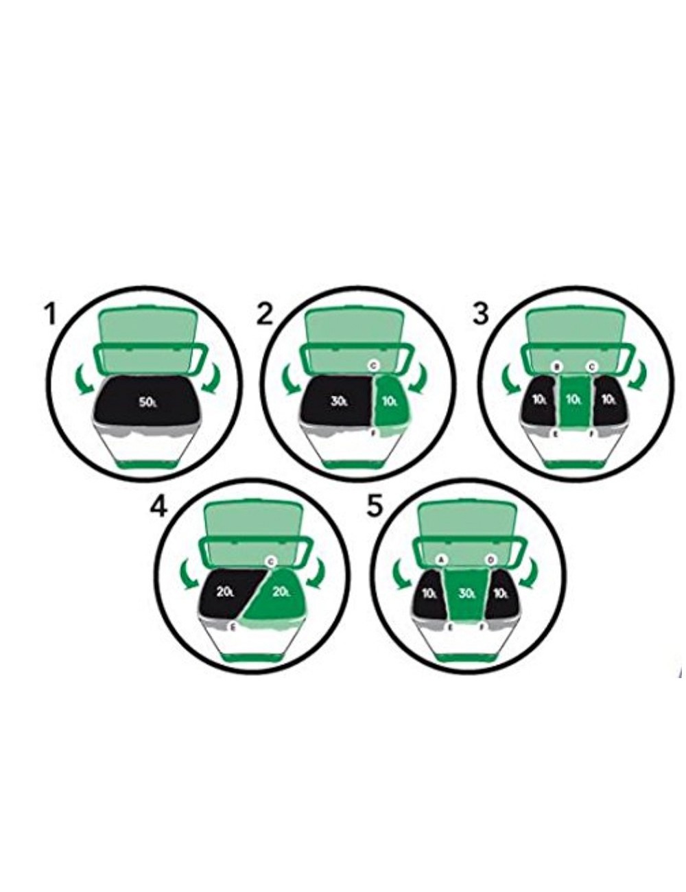 Cubo con pedal 50 l (no incluye separadores para reciclaje)