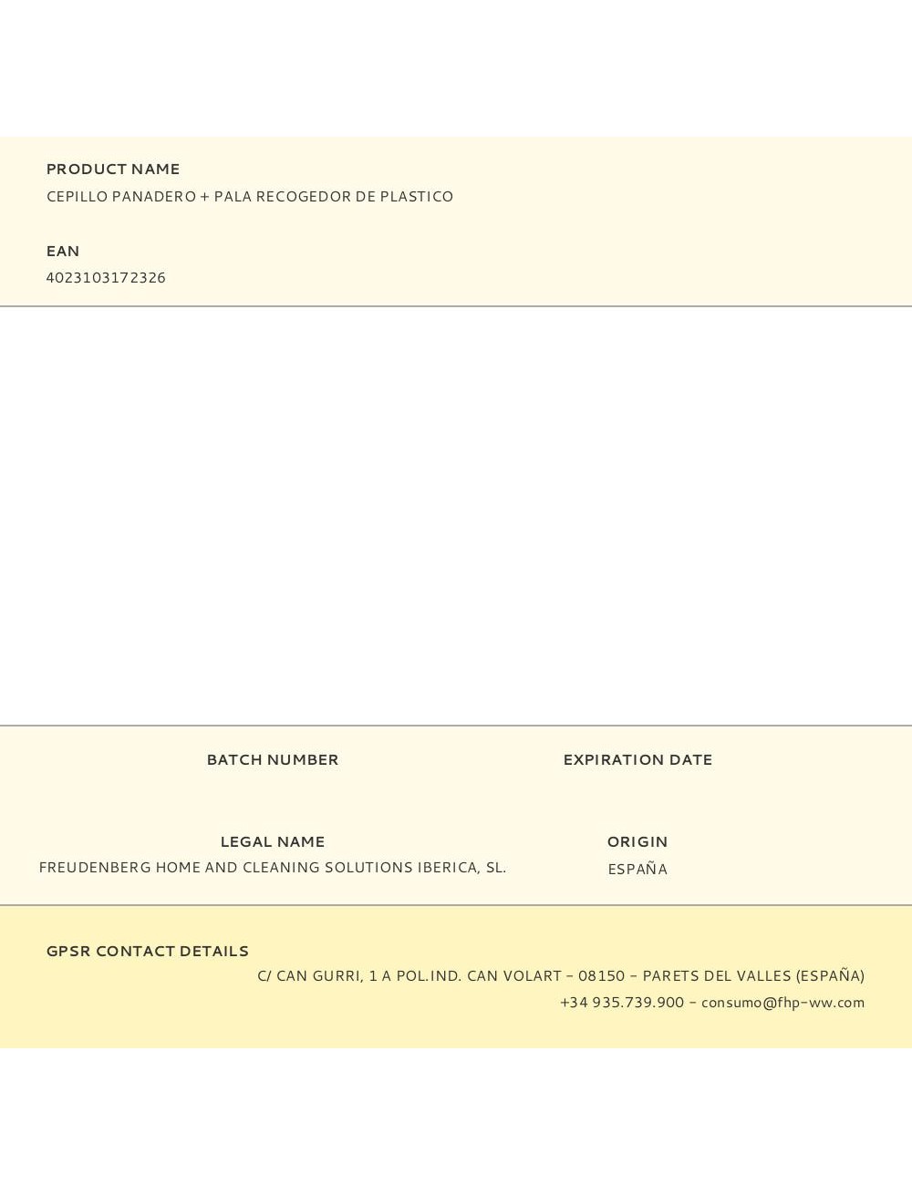 Cepillo panadero + pala recogedor de plastico