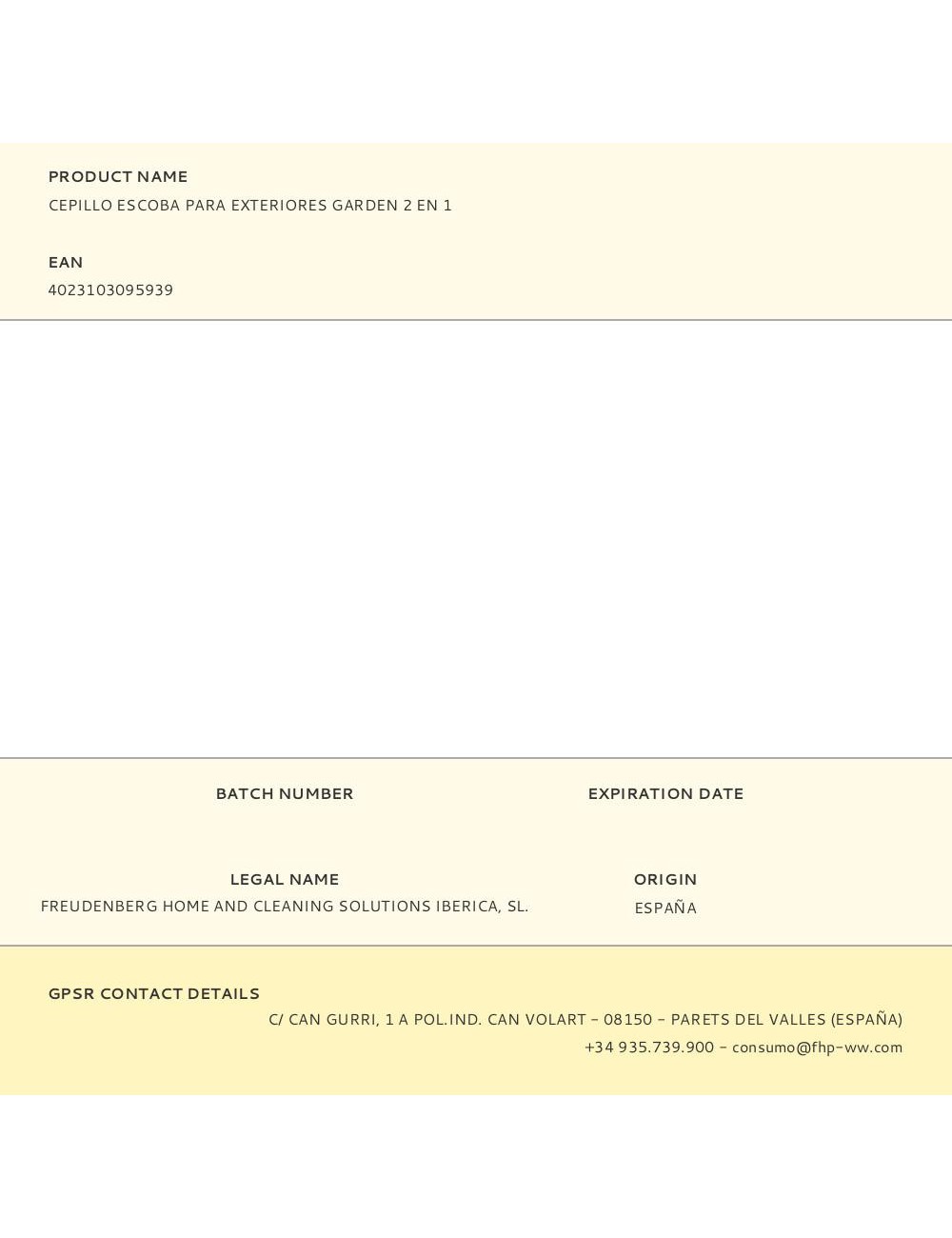 Cepillo escoba para exteriores garden 2 en 1