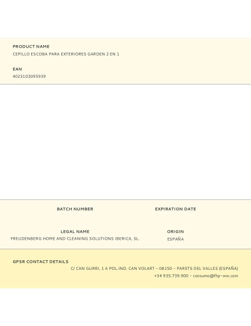 Cepillo escoba para exteriores garden 2 en 1