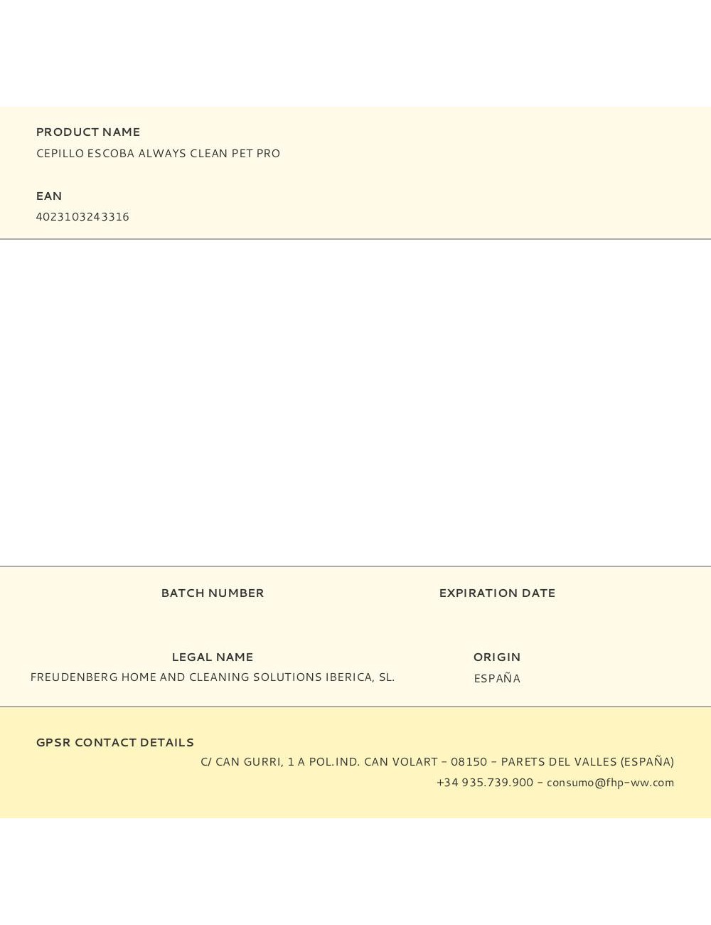 Cepillo escoba always clean pet pro