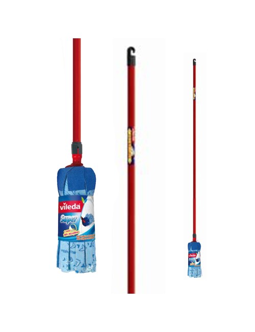 Fregona super + 30% microfibras + palo para fregona