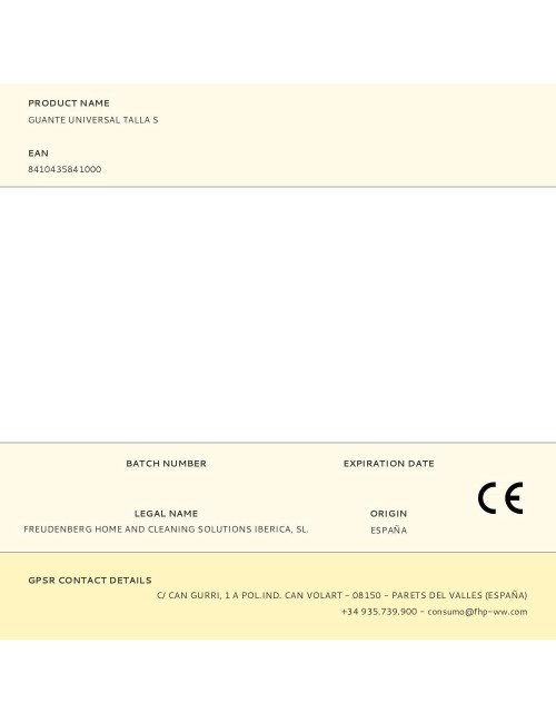 Guante universal talla s