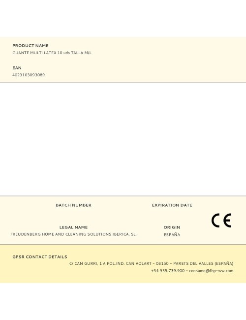 Guante multi latex 10 uds talla m/l