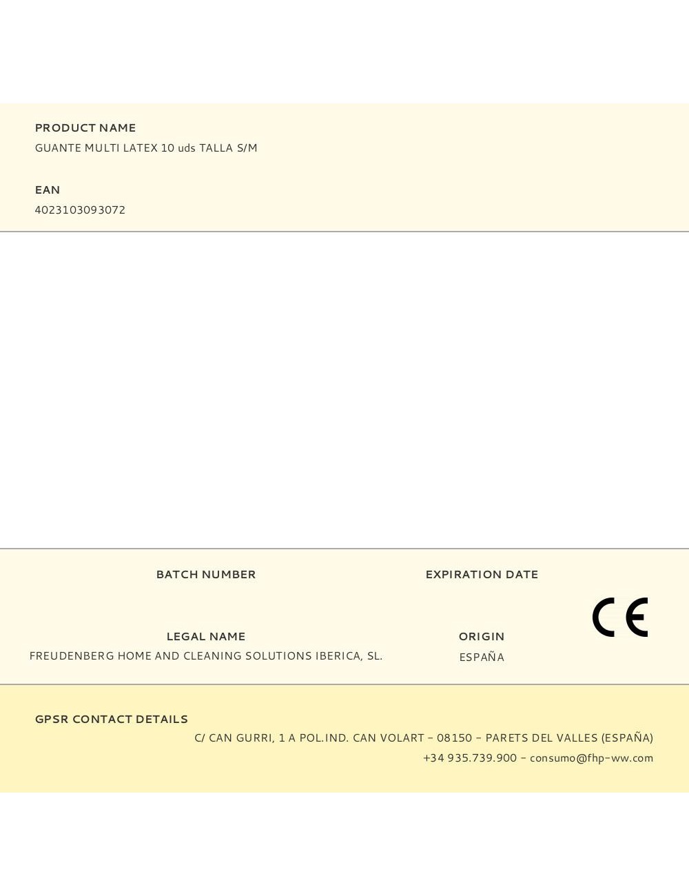 Guante multi latex 10 uds talla s/m