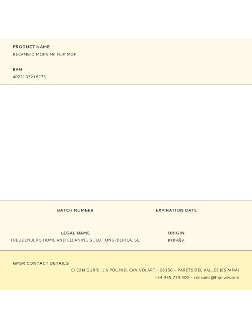 Recambio mopa mf flip mop