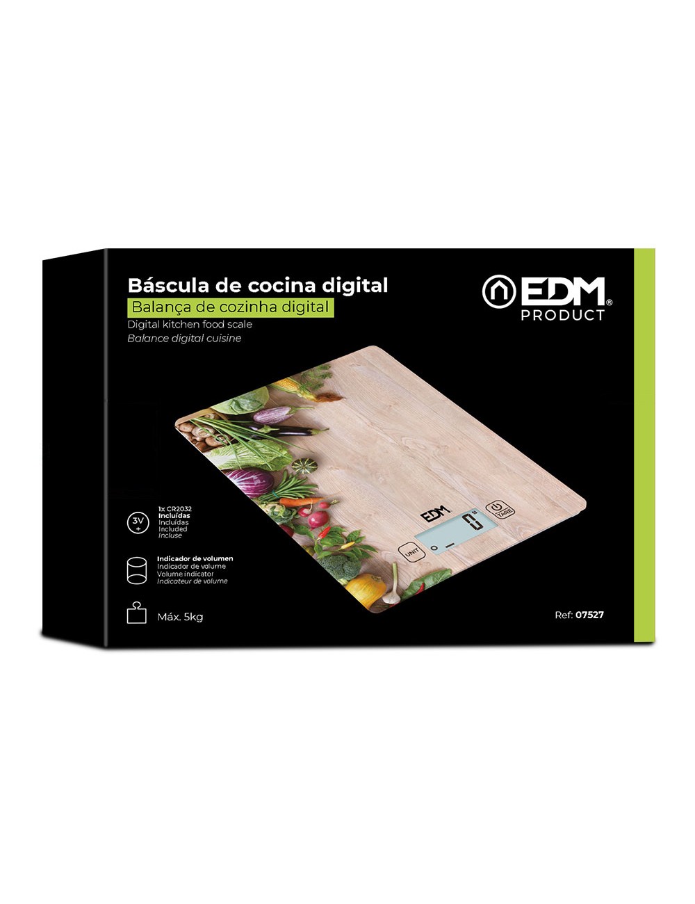 Báscula electronica de cocina, máximo 5 kg mod 2