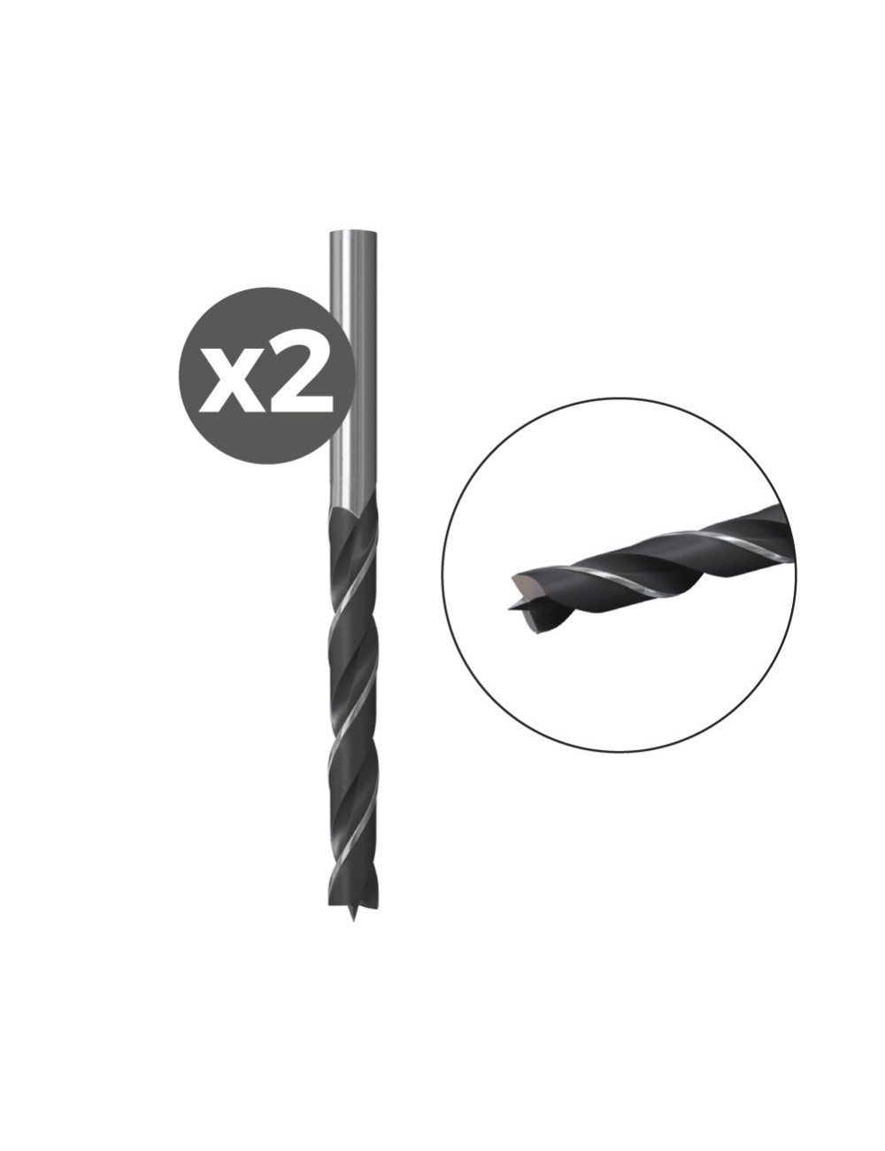 Brocas madera hb 3, 2 uds