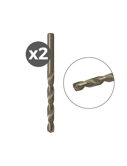 Broca para metal hss-co, 2 uds, ø3,50 x 39/70 mm