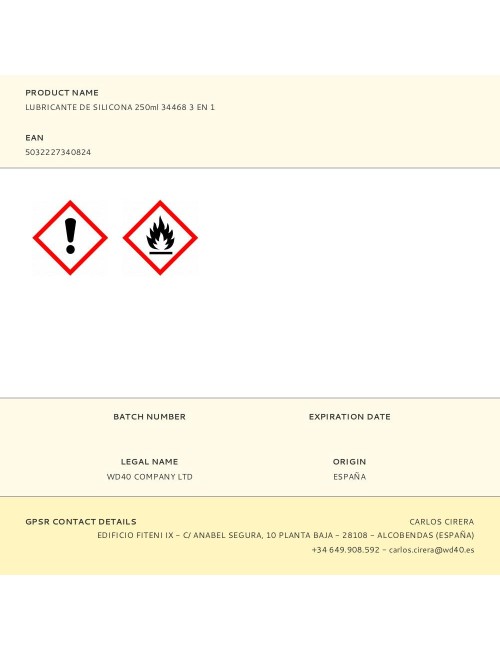 Lubricante de silicona 250ml 34468 3 en 1