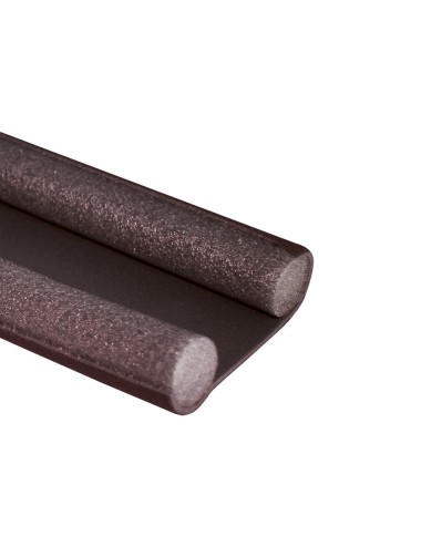 Burlete doble cara para bajo puerta marrón 25 mm x 95 cm