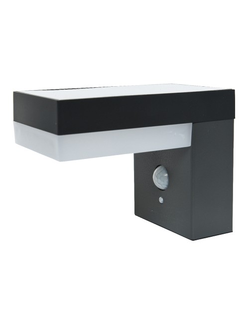 Aplique solar con detector max 600lm 3200k 10x16,5x13cm edm