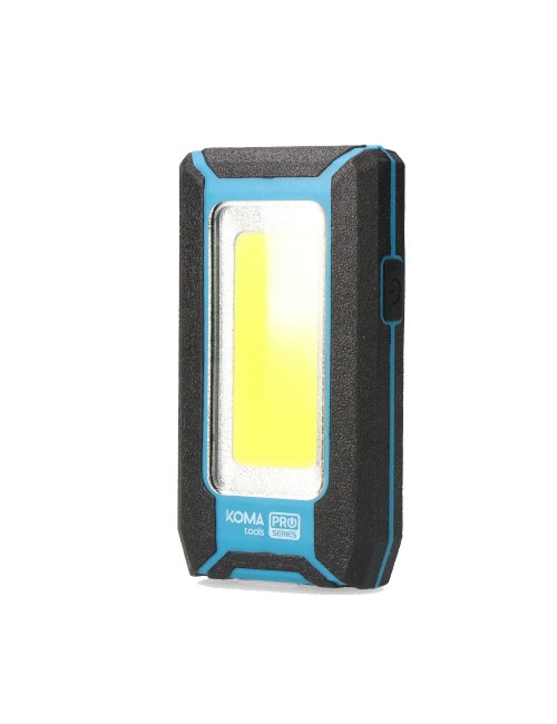 Linterna led cob 10w 500lm profesional. recargable con usb. con gancho + iman funcion power bank. incluye cable de carga