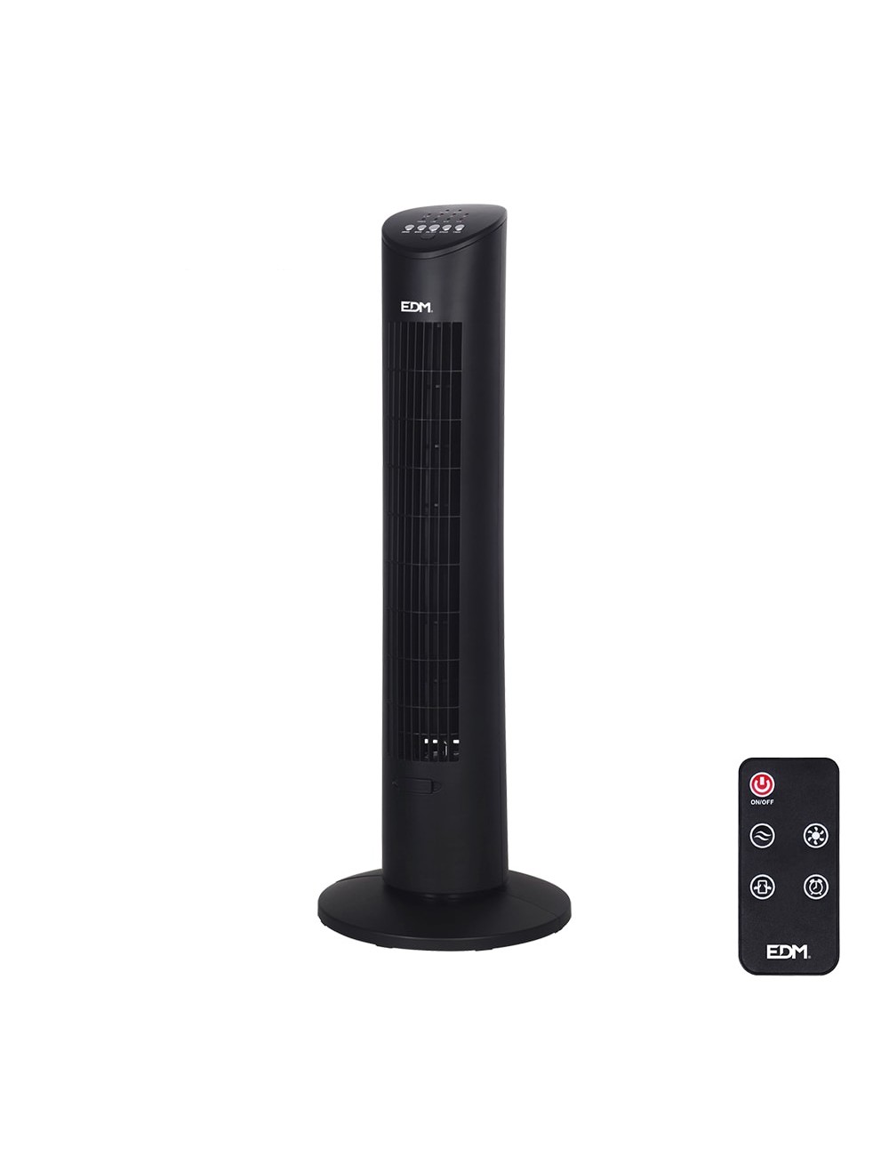 Ventilador de torre. potencia: 60 w 54,8 db, mando a distancia, negro 28 x 78,3 cm