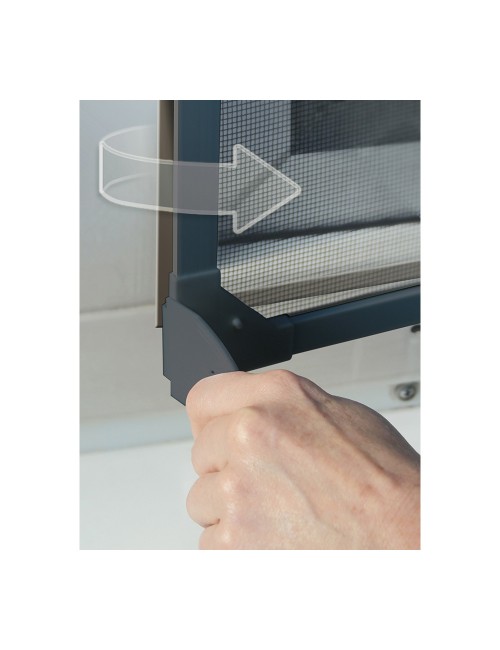 Mosquitera con marco magnetico antracita 100 x 120 cm