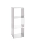 Estanteria madera para 3 cajas organizadoras blanco 100,5 x 34,4 x 32 cm