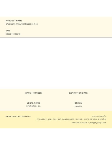 Cajonera para tornilleria n42