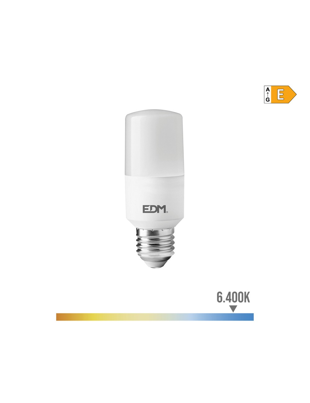Bombilla tubular led e27 10 w 1100 lm 6400 k luz fria ø4 x 10,7 cm