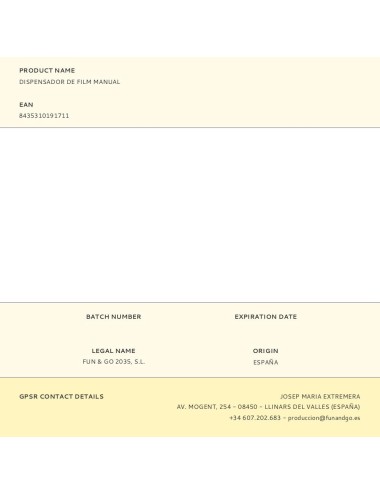 Dispensador de film manual