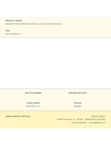 Preparación todo terreno al agua blanco 375 ml